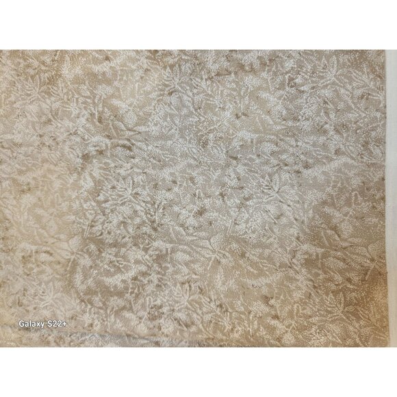 Frosted Leaf Beige Tone on Tone Cotton Fabric By The Yard For Quilting & Sewing - Picture 6 of 6